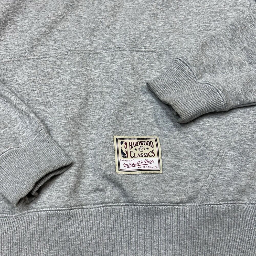 Mitchell & Ness Houston Rockets Grey Hoodie Sweatshirt Mens Size Large - Picture 3 of 8